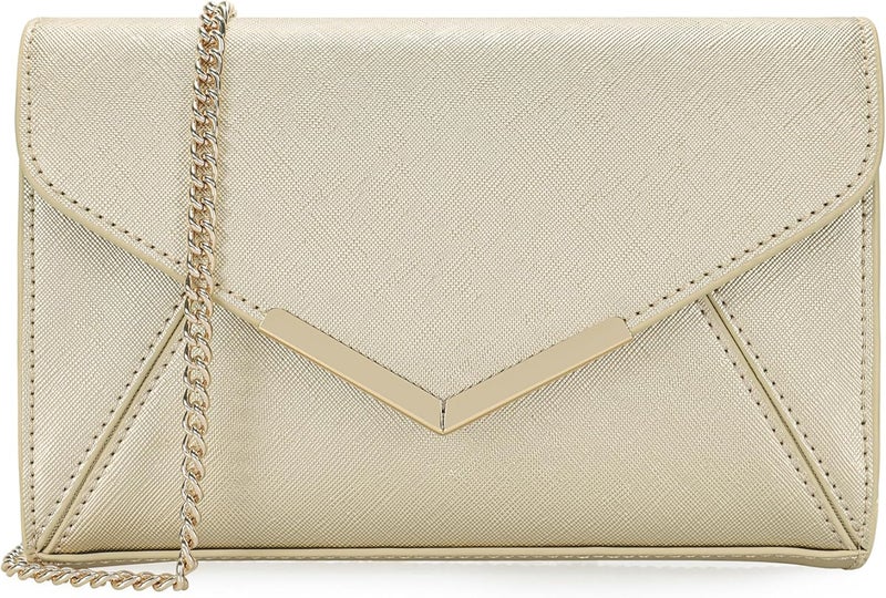 DEXMAY DM DEXMAY Women Envelope Clutch Faux Saffiano Leather Evening Handbag Foldover Clutch Bag Formal Dressy Purse - Image 2